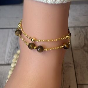 Tiger’s Eye Anklet